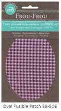 Load image into Gallery viewer, Frou Frou Oval Fusible Elbow-Knee Patch Iron-On Checks 59-506
