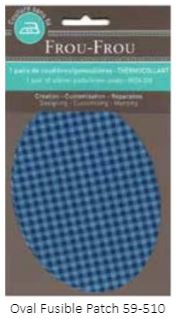 Frou Frou Oval Fusible Elbow-Knee Patch Iron-On Checks 59-510