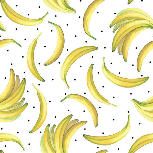 Blank Quilting Fruit For Thought Bananas Digital 1890-01 - Little Turtle Cottage