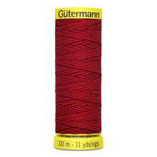 Load image into Gallery viewer, Gutermann Elastic Sewing Thread-Red 11 yds
