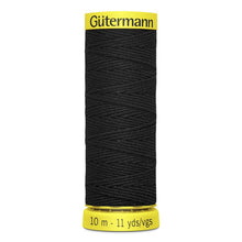 Load image into Gallery viewer, Gutermann Elastic Sewing Thread-Black 11 yds
