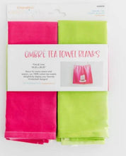 Load image into Gallery viewer, Kimberbell Fill In The Blank &quot;Life is Short&quot; Ombre Tea Towels - February Limited Edition, Towel Blanks + free design
