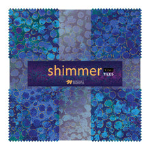 Load image into Gallery viewer, Northcott Artisan Spirit Shimmer Metallic Deep Blue Sea 10&quot; Square Tile Play Layer Cake - Little Turtle Cottage
