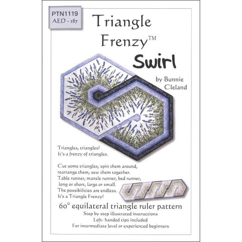 Triangle Frenzy Swirl Pattern from Bunnie Cleland of Triangle Frenzy PTN2862 - Little Turtle Cottage