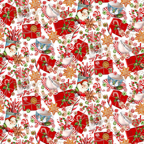 Peppermint Candy by Northcott Digitally Printed Presents DP24623-10 - Little Turtle Cottage