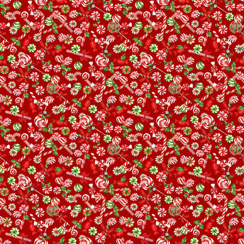 Peppermint Candy by Northcott Candy and Lollipops Red 24625-24 - Little Turtle Cottage