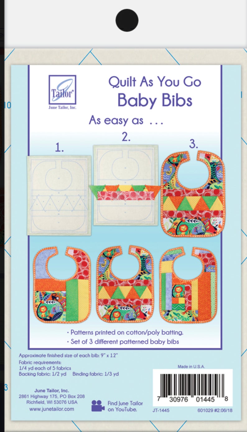 Quilt As You Go Baby Bibs JT-1445