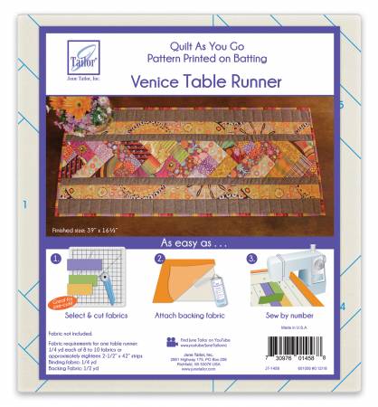 Quilt As You Go Table Runner Venice JT-1458