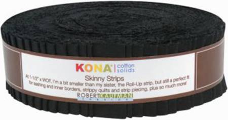 Robert Kaufman Kona Cotton Solid Black Colorstory 1-1/2