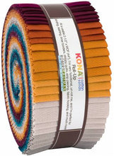 Load image into Gallery viewer, Robert Kaufman Kona Cotton Solid Tuscan Skies Palette 2-1/2&quot; Strips (40 pcs) 100% Cotton  785-40 Little Turtle Cottage
