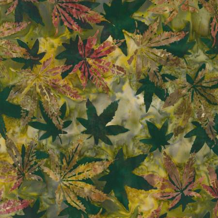 Robert Kaufman Marijuana Leaves, Earth Artisan Batik, Little Turtle Cottage