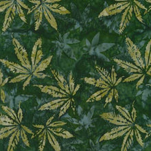 Load image into Gallery viewer, Robert Kaufman Marijuana Leaves, Moss Artisan Batik, Little Turtle Cottage
