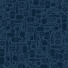 Load image into Gallery viewer, American Muscle by Studio E, Tone on Tone Car Parts Navy 5341-77 - Little Turtle Cottage
