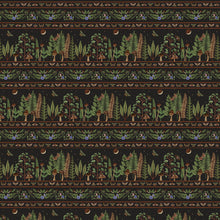 Load image into Gallery viewer, Dark Forest by Studio E Border Stripe 6272-39 - Little Turtle Cottage
