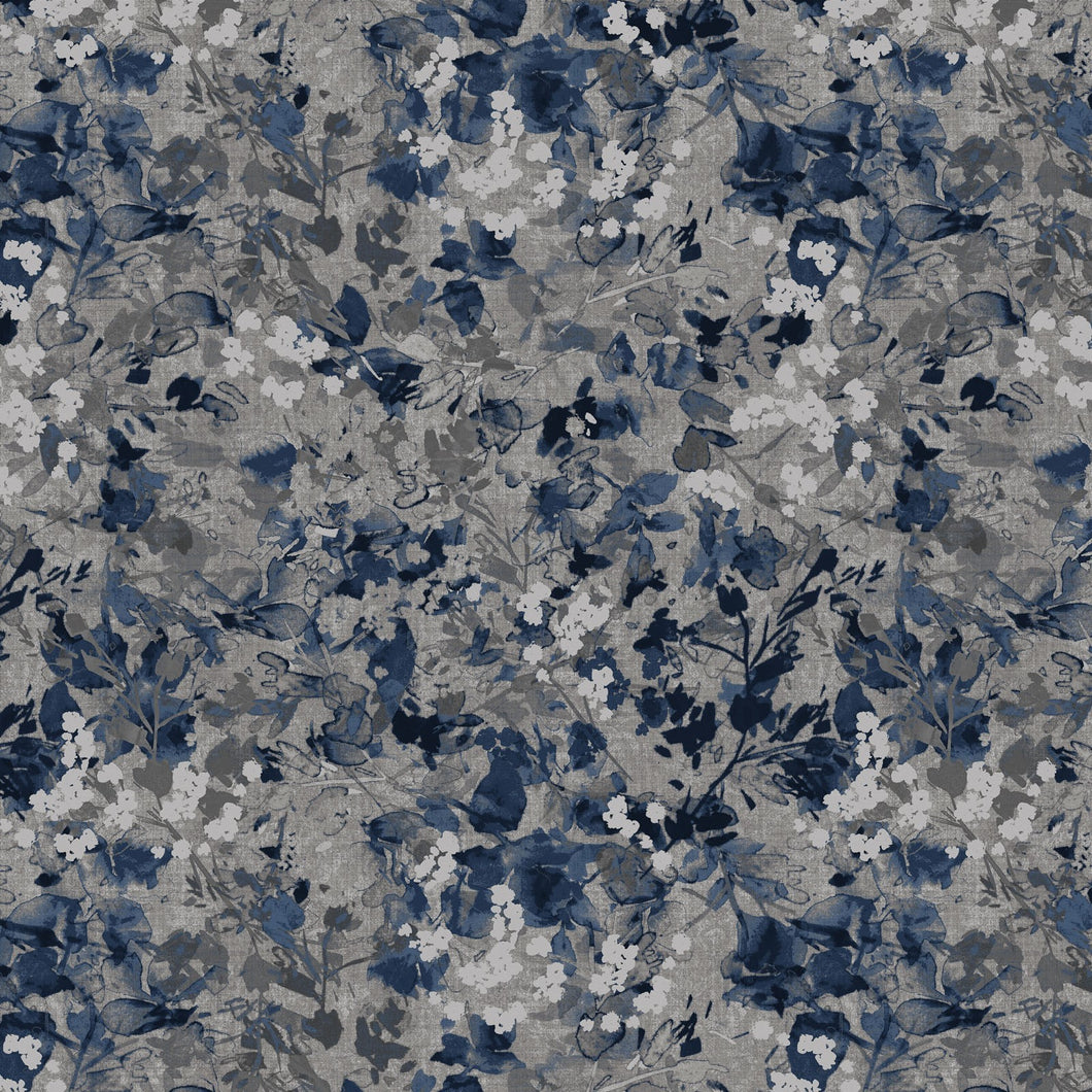 Studio E Equanimity Small Floral Texture Charcoal Navy Digital 5900-97 - Little Turtle Cottage