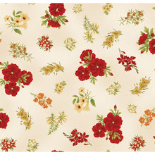 Load image into Gallery viewer, Under the Australian Sun Metallic - Summer Collection, Cream w/Red Flowers Little Turtle Cottage
