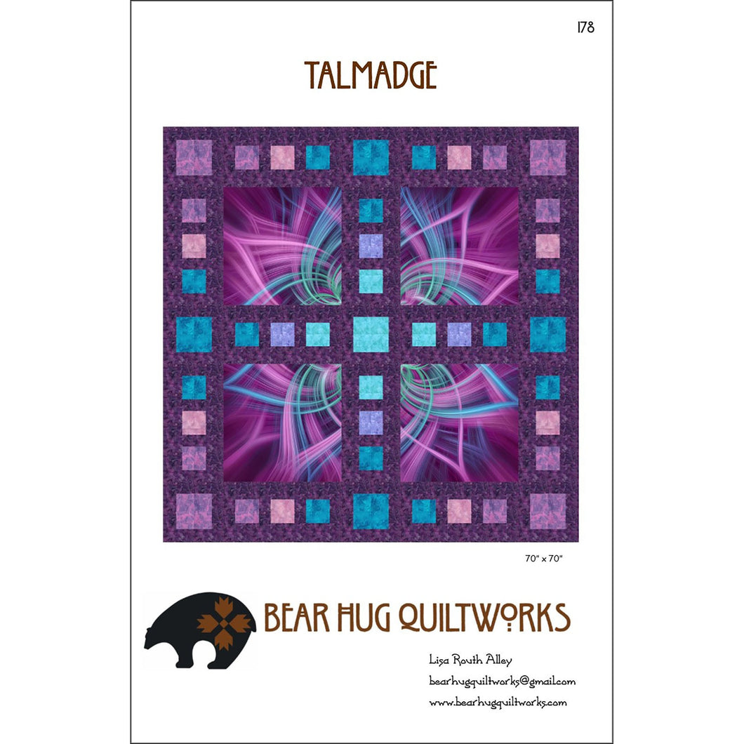 Talmadge Panel Pattern by Bear Hug Quiltworks 178 - Little Turtle Cottage