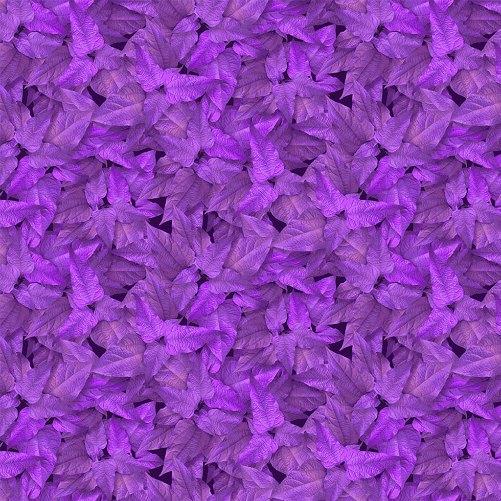 Tina's Garden Packed Tonal Leaves Dark Purple by Clothworks Y3681-28 - Little Turtle Cottage