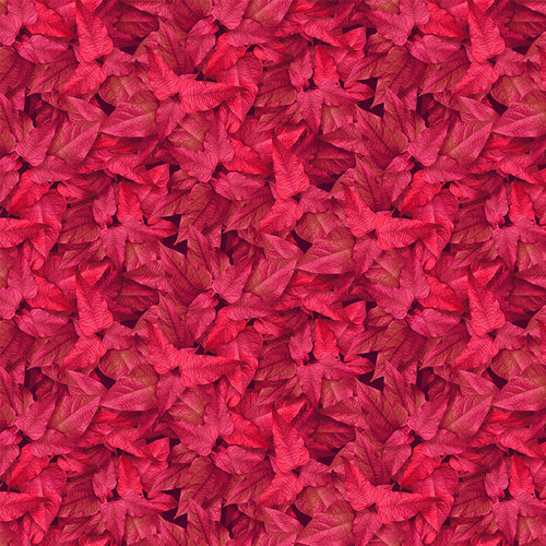 Tina's Garden Packed Tonal Leaves Light Red by Clothworks Y3681-4 - Little Turtle Cottage