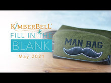 Load and play video in Gallery viewer, Kimberbell Fill In The Blank &quot;Man Bag&quot; Felt Zipper Pouch Blank + Free Design, May
