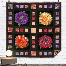 Load image into Gallery viewer, Tina&#39;s Garden Digital Multi Dahlias by Clothworks Y3676-55, by the Yard
