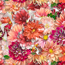 Load image into Gallery viewer, Tina&#39;s Garden Digital Coral Dahlias by Clothworks Y3677-39 - Little Turtle Cottage

